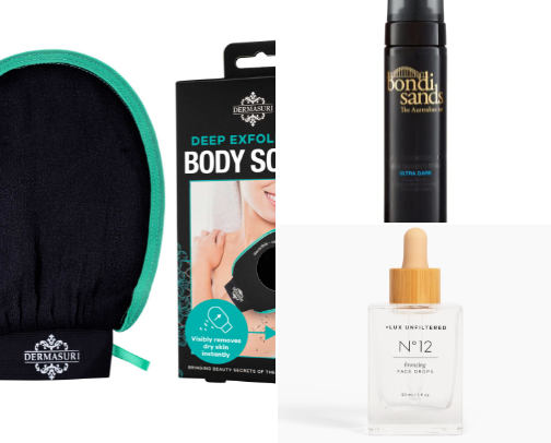 Tanning Products cover photo collage