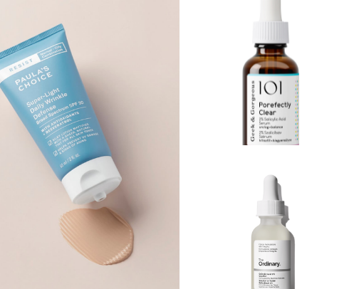 Morning skincare routine for oily skin 30's cover photo collage