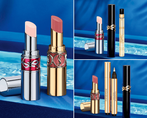 Yves Saint Laurent Beauty Products cover photo collage