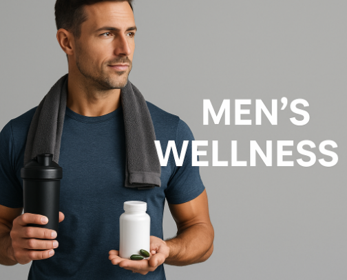 Men’s Wellness Essentials: Strength, Clarity & Confidence cover photo collage