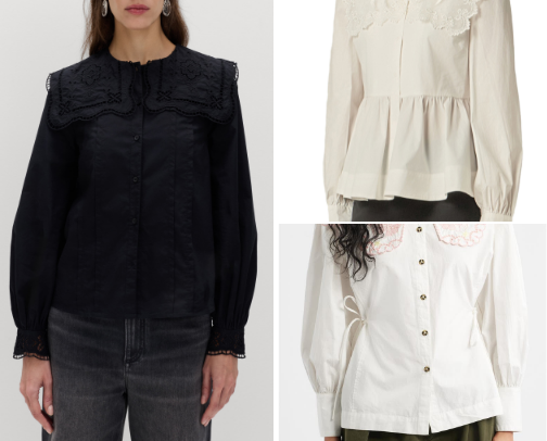 giant collar blouses cover photo collage