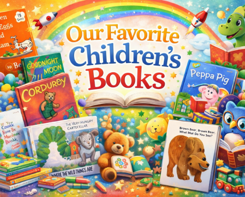 Our favorite kid books cover photo collage