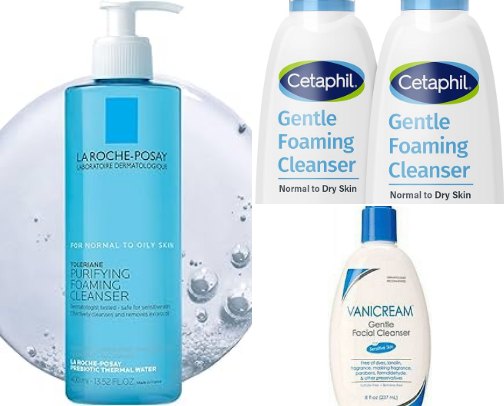 Acne Prone (fungal acne) best skincare finds that helped me clear my skin &lt;3 cover photo collage