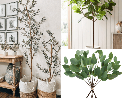 Faux Greenery cover photo collage