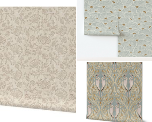 "Wall Goals 🎨✨ | Stunning Spoonflower Wallpapers to Transform Your Space" cover photo collage