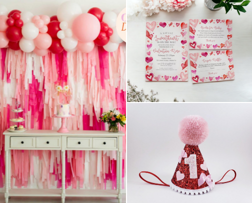 Little Sweetheart Party Decor Collection cover photo collage