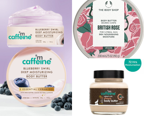 Best Body butters for Winter Dry skin| cover photo collage