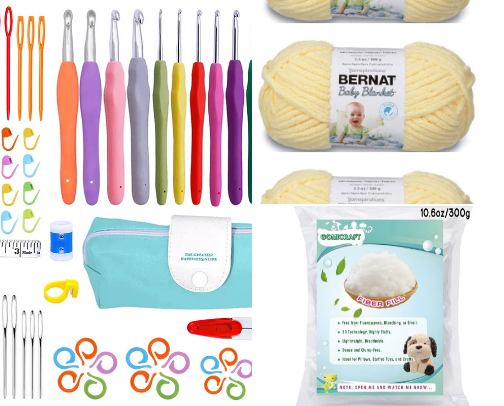 ULTIMATE crochet starter kit for beginners cover photo collage
