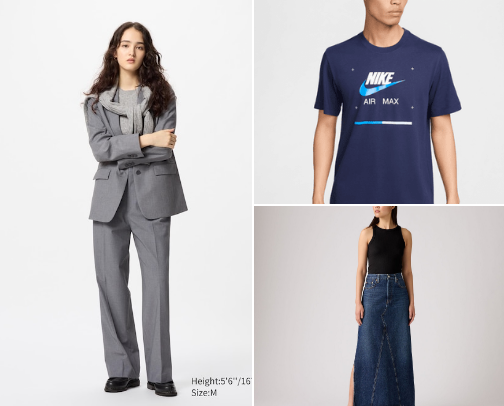 Clothing trends cover photo collage