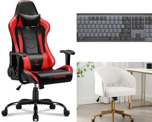 tech desk setup for nerds🖥️👾📹⌨️🎮📀 cover photo collage