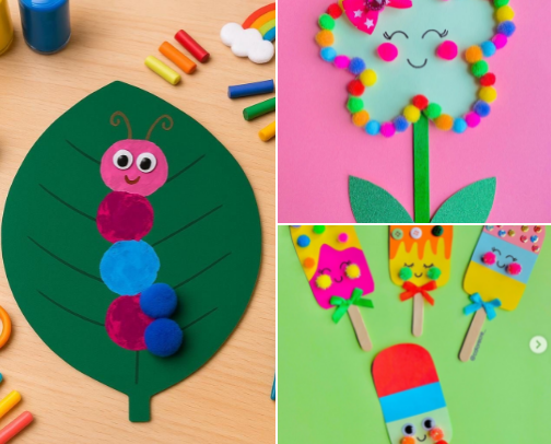 Fun Educational Arts & Crafts for Kids cover photo collage