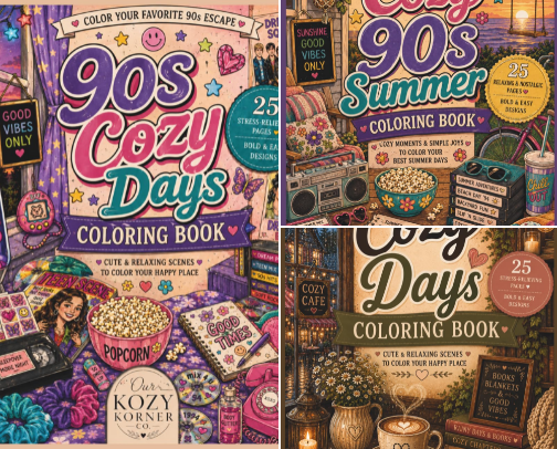 Kozy Coloring cover photo collage