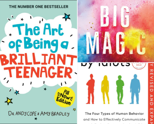 Self-improvement reads cover photo collage