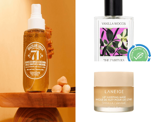 products to make you  small like vanilla cover photo collage
