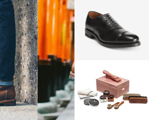 The ultimate men's leather shoe guide cover photo collage
