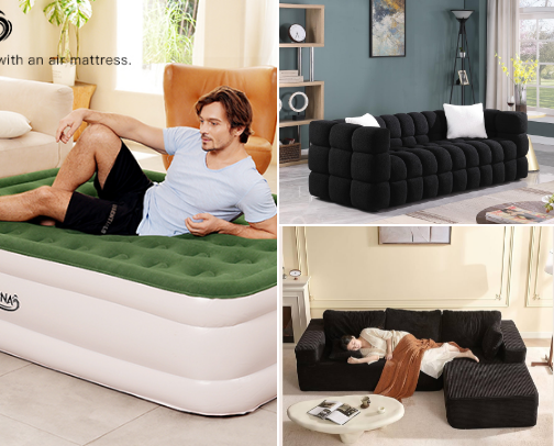 Home furniture and essentials cover photo collage