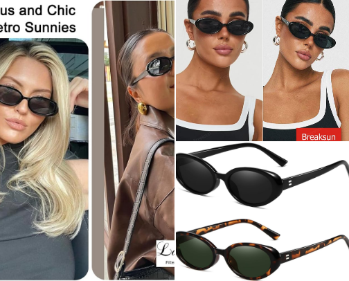 Top 10 Oval Sunglasses Women Vintage 90s for Retro Everyday Style cover photo collage