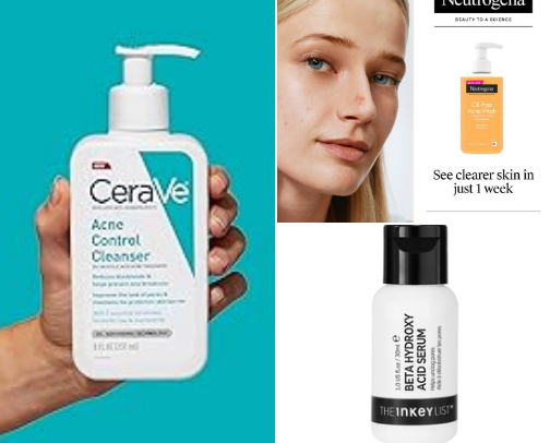 ✨💖 Want to calm acne and get glowing skin in just 1 week? 💧 cover photo collage