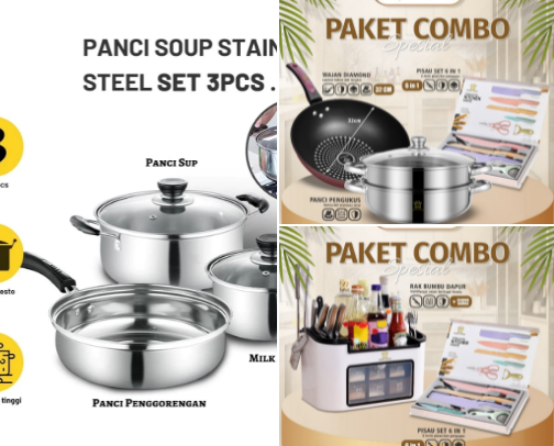 Cooking set cover photo collage