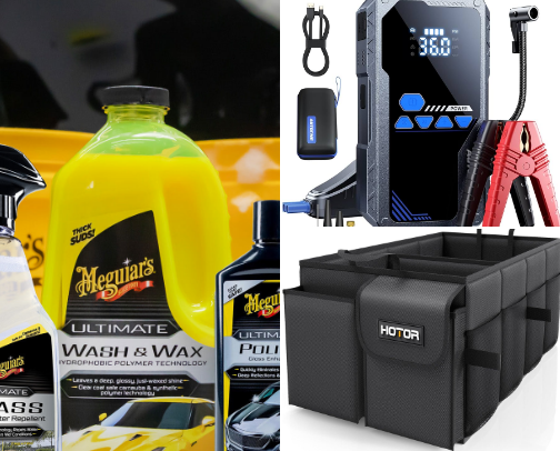 Car essentials cover photo collage