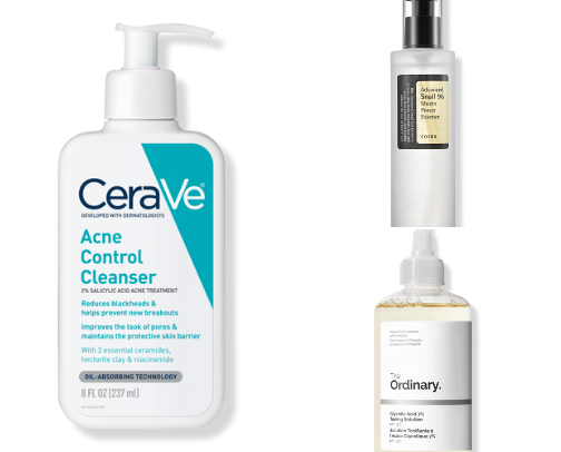 Skincare Routine for dry AND oily acne prone skin🍎 cover photo collage