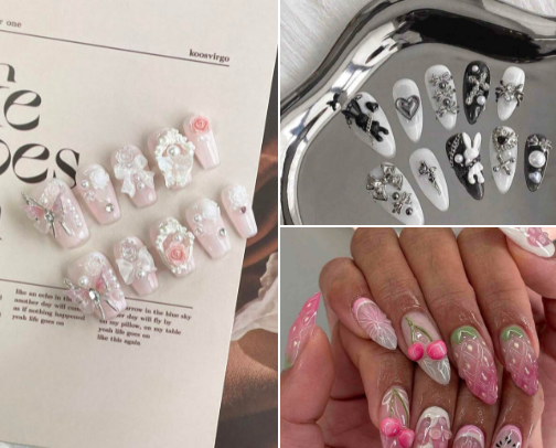 Fab n Fancy press on nails! cover photo collage