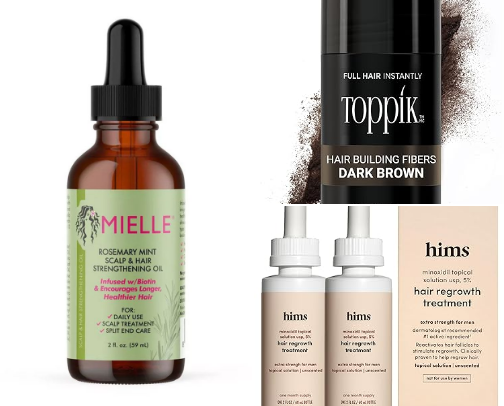 Anti hair loss products🖤 cover photo collage
