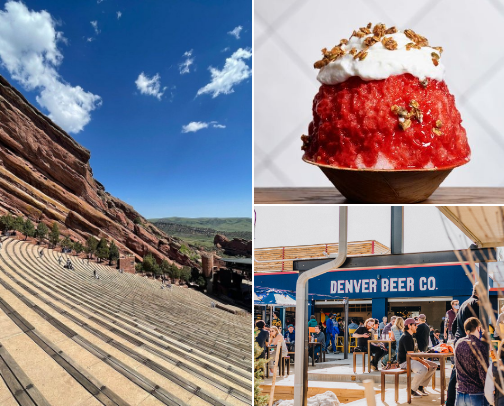 Explore Denver (CO) ~ let's eat, drink, play cover photo collage
