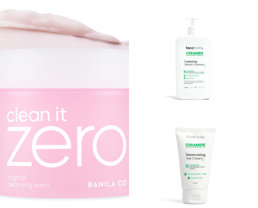 Skin care routine cover photo collage