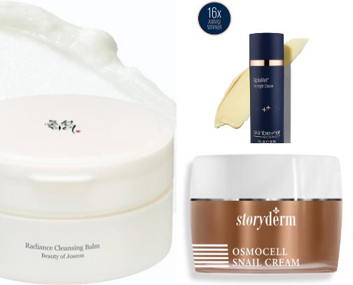 Nighttime skin routine cover photo collage