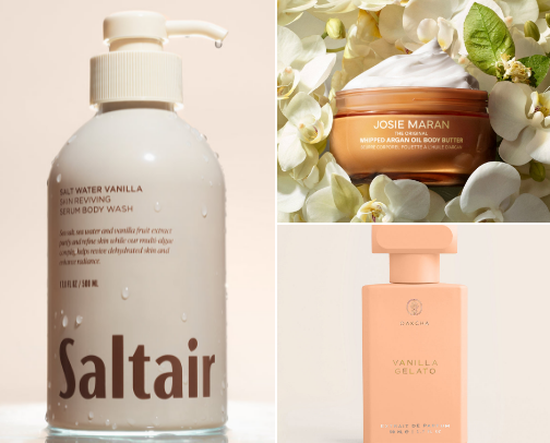 The vanilla scents that have me smelling like vanilla, milk 🥛 and cookies 🍪🩷 cover photo collage