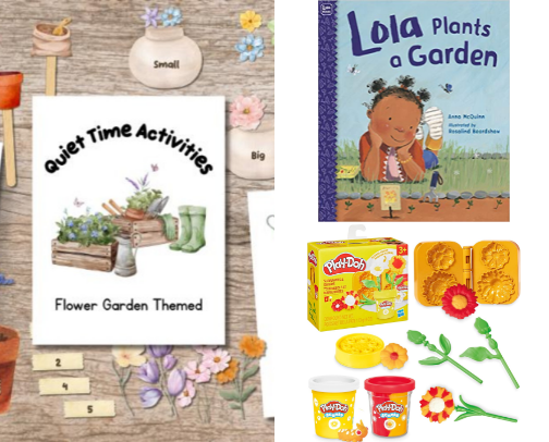 Toddler Learning Activities: Flower Garden Theme cover photo collage