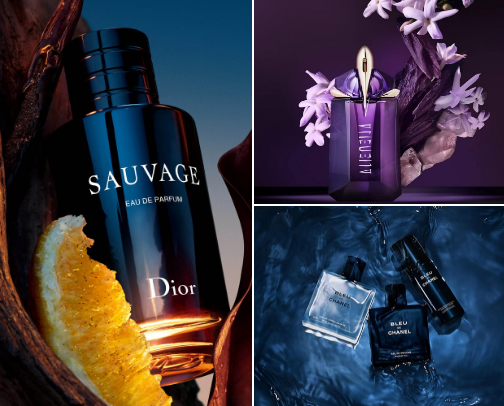 Fragrances cover photo collage