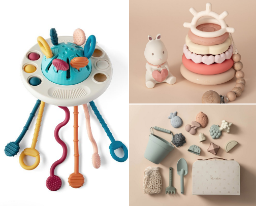 Tasty Time: Baby Feeding and Teething Essentials cover photo collage