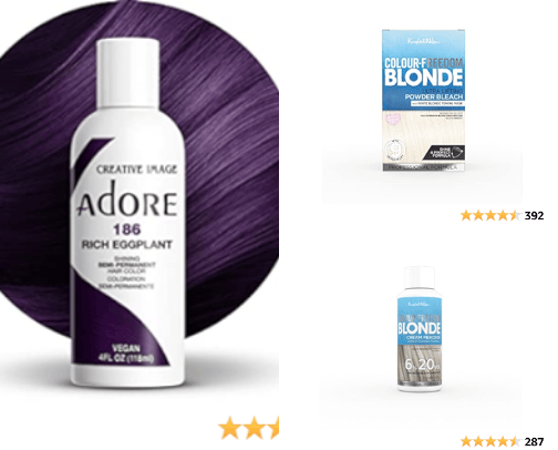 Hair dye and hair products I use cover photo collage
