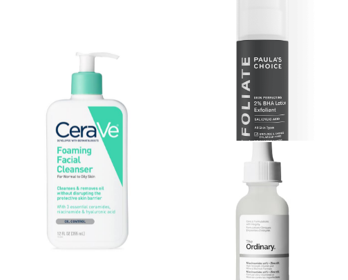 skin-care products for oily skin🫧💆🏼‍♀️ cover photo collage