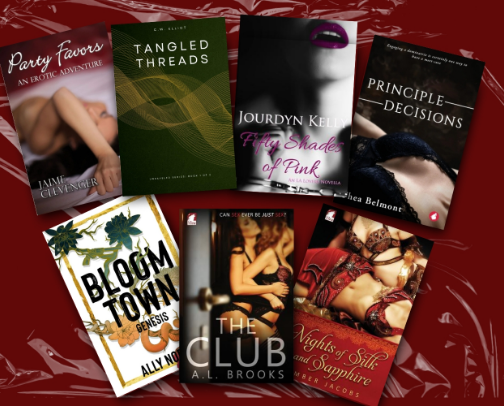 Super Spicy Lesbian Novels (with an actual story!) cover photo collage