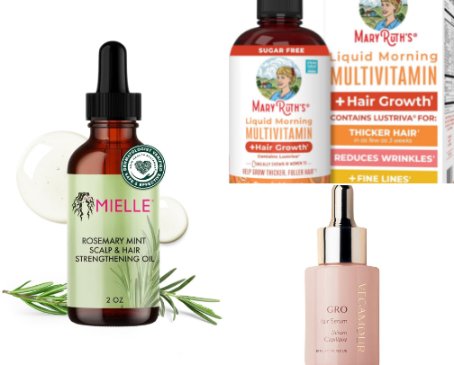 Hair growth hair supplies cover photo collage