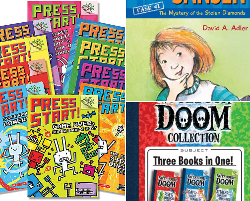 Books for beginning chapter readers cover photo collage