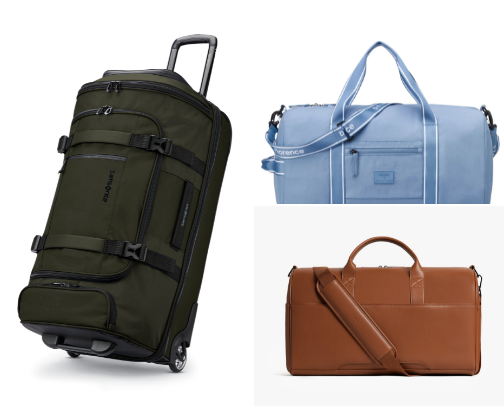 Duffel bags for travel: Style meets comfort. cover photo collage