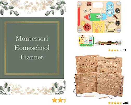 Montessori homeschool must haves cover photo collage