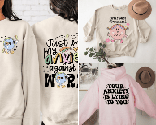 Anxiety Crewnecks cover photo collage