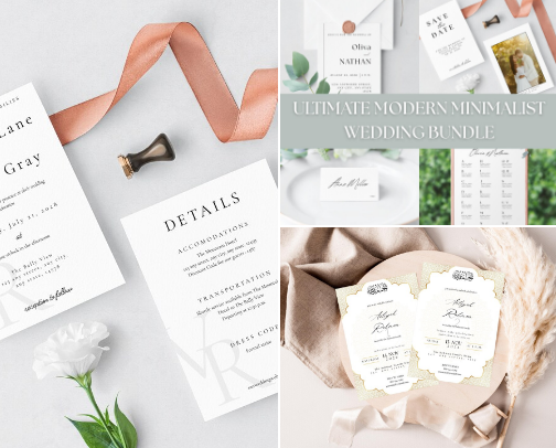 Beautiful Wedding Templates cover photo collage