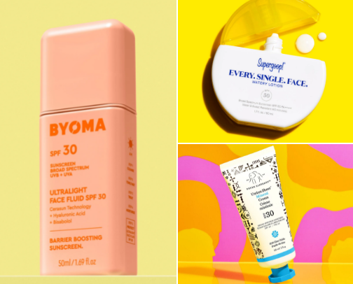 my fav sunscreens ☀️ cover photo collage