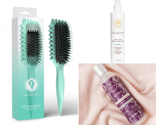 My must-haves for soft, defined, easy curls ✨ cover photo collage