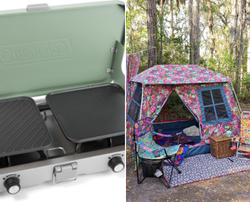 Camping cover photo collage