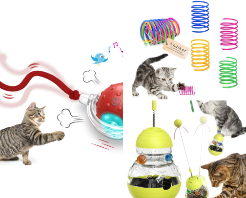 Best cat toys cover photo collage