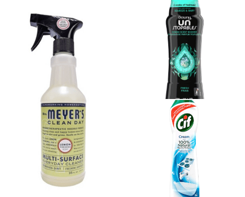 Cleaning supplies cover photo collage