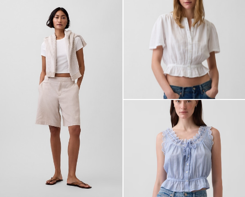 Gap Summer 2026 Natural Fiber Finds cover photo collage