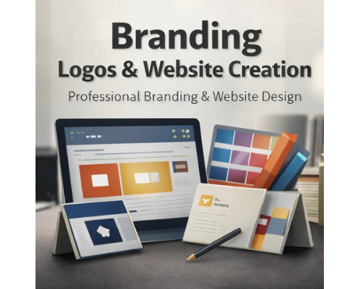 Branding, Logos & Website Creation cover photo collage